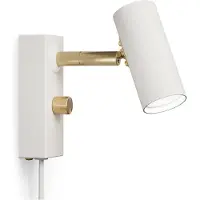 BELID Cato wandlamp Matwit-glanzend messing