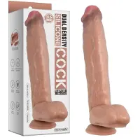 Vscnovelty Dual-Layered Nature Feel - Silicone Dildo - Super lang 29 cm