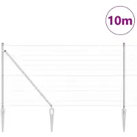 vidaXL Euro-hek met grondpennen 10 x 1,4 m Gegalvaniseerd staal Mesh