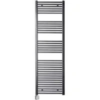 Sanicare Electrische Wifi Radiator HPW Carini 172x60 cm Gunmetal Met Thermostaat Zilver Linksonder