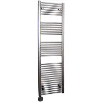 Sanicare Electrische Wifi Radiator HPW Carini 172x60 cm Inox-look Met Thermostaat Zwart Linksonder