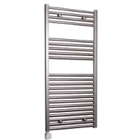 Sanicare Electrische Wifi Radiator HPW Carini 111,8x60 cm Inox-look Met Thermostaat Zilver Linksonder