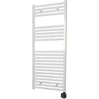 Sanicare Electrische Wifi Radiator HPW Carini 111,8x60 cm Wit Met Thermostaat Zwart Rechtsonder