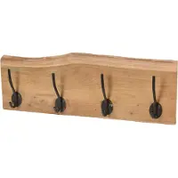 Barlife Home Styling Collection - Wandkapstok - Hout - 49,5 cm - 4 dubbele haken
