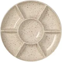 Sagaform Ditte serveerschotel Beige-bordeauxrood