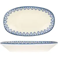 Bonna Serveerschaal esnaf porselein 15x8.5 cm set van 4