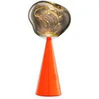 Tom Dixon LED tafellamp op batterijen Melt fluoro/rood Hoogte 29 cm IP44 Melt, dimbaar, rood, Woon-/ Eetkamer, Kunststof, Design