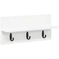 vidaXL Wandgemonteerde kapstok Muurmontage Wit 40 x 10,5 x 18 cm