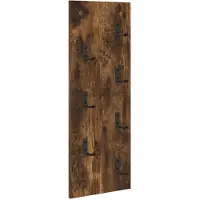 vidaXL Wandgemonteerde kapstok Muurmontage Rook Eiken 30 x 1,5 x 80 cm