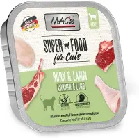 Mac'S Mac’s Kattenvoer Natvoer - vlees kuipje 70% Kip en Lamsvlees 6 x 85g