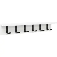 vidaXL Wandgemonteerde kapstok Muurmontage Wit 60 x 10,5 x 10,5 cm
