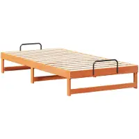 vidaXL Bedframe, bruin, 100 x 200 cm, massief grenenhout