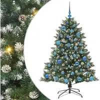 vidaXL Kunstkerstboom met 150 LED Groen 150 cm PVC en Plastic en Staal