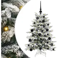 vidaXL Kunstmatige Hinged Kerstboom Wit 120 cm PE en PVC