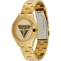 GUESS Analoog horloge 'Tri Plaque' goud / zwart / zilver
