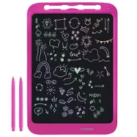 IMoshion LCD Tekentablet voor kinderen - Met kleurenscherm en 2 pennen - Hot Pink