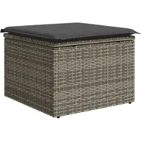 vidaXL Tuinbank Set 8 st Grijs [Synthetisch]: Poly Riet