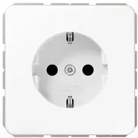 JUNG CD1520BFKIWW Wandcontactdoos met randaarde Inzetstuk 1-voudig Alpine-wit 1 stuk(s)