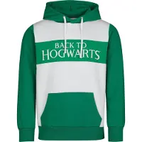 Harry Potter Trui met capuchon - Back To Hogwarts - S tot 3XL - voor Mannen - groen-wit | Maat L