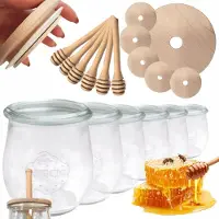 Weck Honingpotten met Lepel 220ml - Set van 6 Stuks