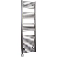 Sanicare Carini elektrische Wifi radiator 172x45cm inox-look met thermostaat zilver linksonder