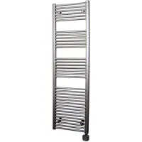 Sanicare Electrische Wifi Radiator HPW Carini 172x60 cm Inox-look Met Thermostaat Zwart Rechtsonder