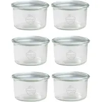 Weck Glazen Potten 200ml - Set van 6 Stuks - Hittebestendig