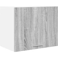 vidaXL Hangkast Grijs Sonoma en Wit 50 x 31 x 40 cm Bewerkt hout