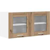 vidaXL Hangkast Ambachtelijke Eik en Wit 80 x 31 x 40 cm Bewerkt hout