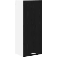 vidaXL - Hangkast - met - opslag - Zwart - Eiken - 40 - x - 31 - x - 100 - cm - Bewerkt - hout