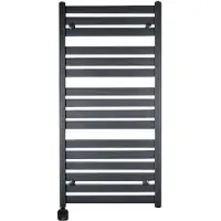 Sanicare Electrische wifi radiator hvp carini moda 120x60 cm mat zwart met thermostaat zwart linksonder