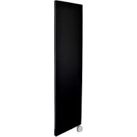 Sanicare Carini Denso elektrische Wifi radiator 180x40cm mat zwart met thermostaat chroom rechtsonder