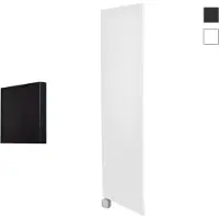 Sanicare Electrische wifi radiator hpw carini denso 180x40 cm mat wit met thermostaat zilver linksonder