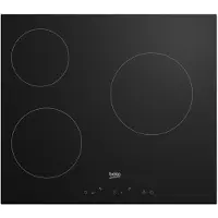 Beko HIC63400, zwart, inbouwmodel, 60 cm, inductiekookplaat met zones, keramisch, 3 zones