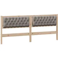 vidaXL Hoofdbord Anders Bruin en taupe 200 cm Massief grenenhout