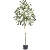 Vevor Olijfboom Kunstmatig 60x60x155cm Kunstplant PE Kunstplanten Nep Plastic Planten in Pot Kunstbloem Geurloos Waterdicht Ideaal voor Decoratie van Slaapkamer Studeerkamer Woonkamer