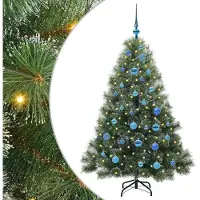 vidaXL Kunstkerstboom met 150 LED met standaard Groen 150 cm PE en PVC