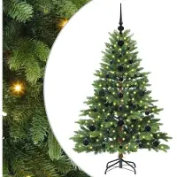 vidaXL Kunstkerstboom met 150 LED met standaard Groen 120 cm PE en PVC