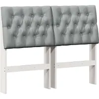 vidaXL Gestoffeerd hoofdbord Lichtgrijs 120 cm Massief grenenhout
