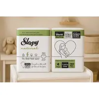 Sleepy Natural Luiers Maat 4 | 2x27 Stuks Voordeelpak | 54 Luiers | Met Bamboe & Katoen | 14 uur Droog | 7-14 kg | Hypoallergeen