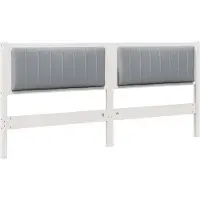 vidaXL Gestoffeerd hoofdbord Wit 180 cm Massief grenenhout