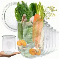 Weck Glazen Potten 1L - Set van 6 - Ideaal voor Conserveren