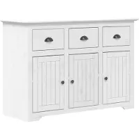 vidaXL Dressoir BODO 115,5x44x80 cm massief grenenhout wit