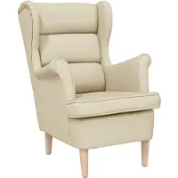 vidaXL Fauteuil 74x84x100 cm stof crèmekleurig