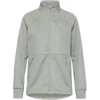 Odlo - Langlaufkleding - Jacket Essentials Warm W Shadow voor Dames van Gerecycled Polyester - Maat M - Grijs
