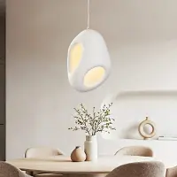 LumenXL Moderne Wabi Sabi hanglamp Mori met wit steeneffect - 42 x 58 cm