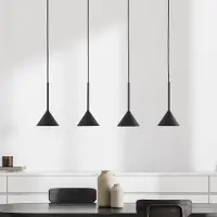 TK Lighting Hanglamp Cono, dimbaar, zwart, Woon-/ Eetkamer, metaal, Modern, hanglamp