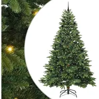 vidaXL Kunstkerstboom met 300 LED met standaard Groen 240 cm PE en PVC