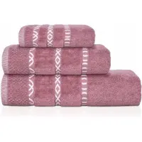 Detexpol Luxe Katoenen Handdoek GINO Roze 30x50 cm - Hoge Kwaliteit