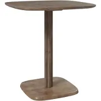 HOMCOM Eettafel - Rubberhout - 70x70x75cm - Bruin